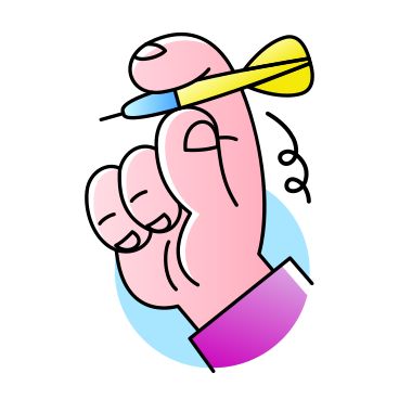 Hand mit dartpfeil PNG, SVG