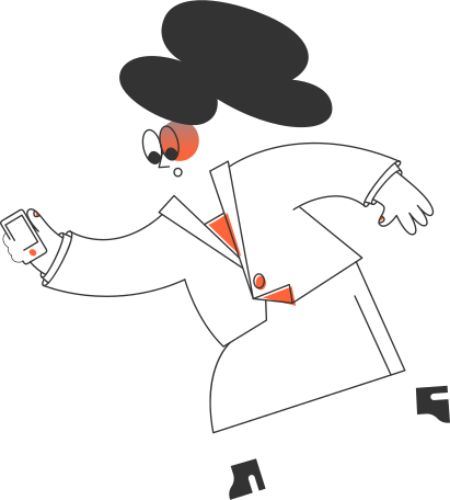 business woman is running Illustration in PNG, SVG