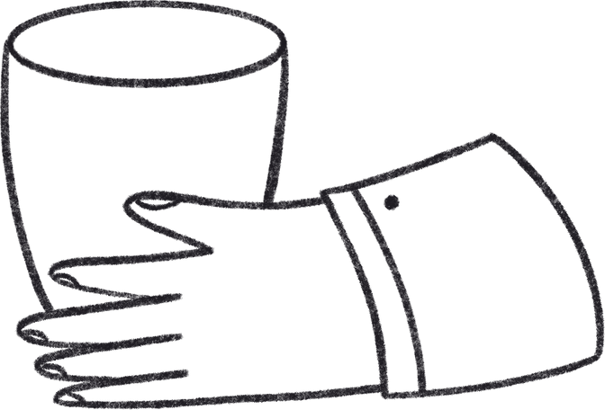 hand holds a glass of tea Illustration in PNG, SVG