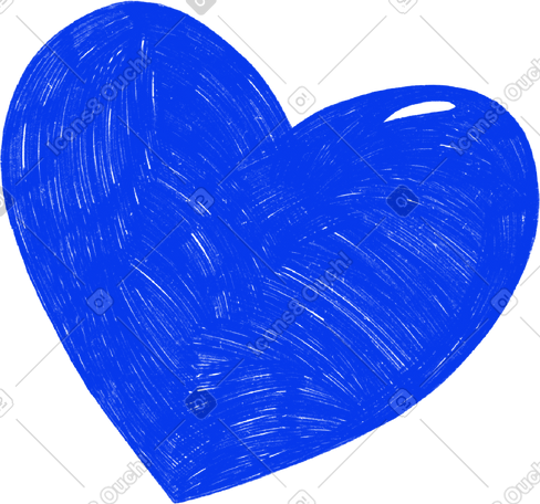 blue big heart PNG, SVG