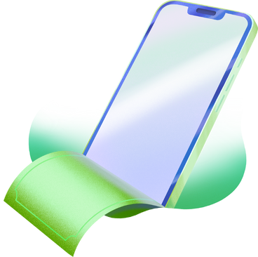 phone with a bill in a rounded shape PNG, SVG