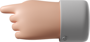 White skin hand pointing to the left PNG, SVG