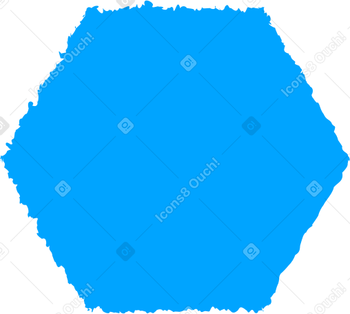hexagon sky blue Illustration in PNG, SVG