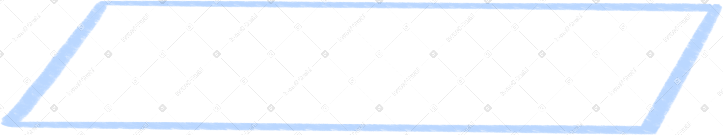 Синий параллелограмм в PNG, SVG