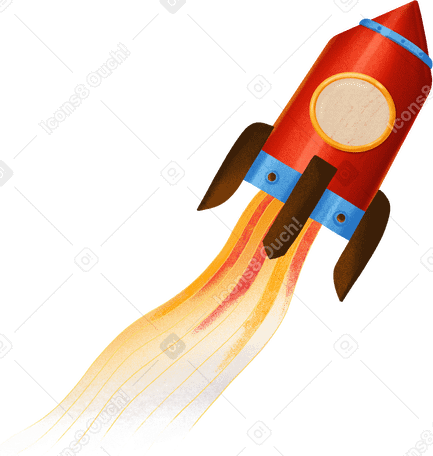 Fusée rouge PNG, SVG