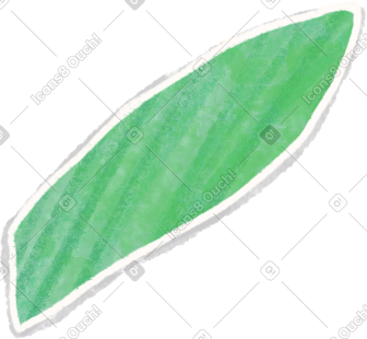 Cropped green leaf PNG, SVG