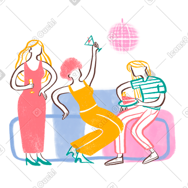 女性朋友聚会 PNG, SVG