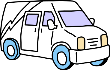 Фургон доставки в PNG, SVG