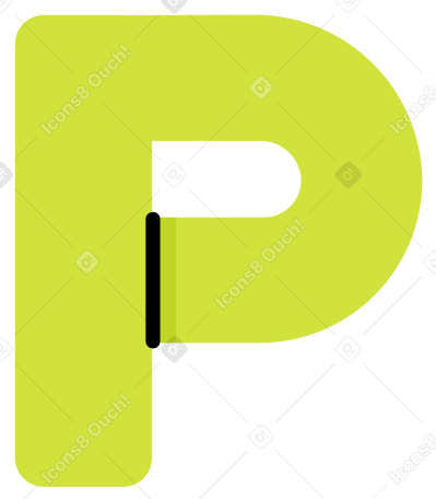 letter p juicy Illustration in PNG, SVG
