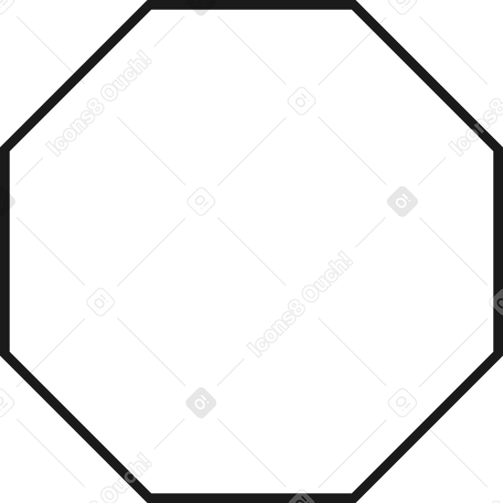 octagon Illustration in PNG, SVG