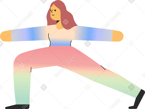 woman does yoga Illustration in PNG, SVG