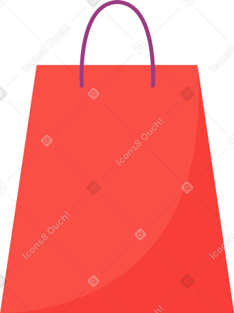 red shopping bag Illustration in PNG, SVG