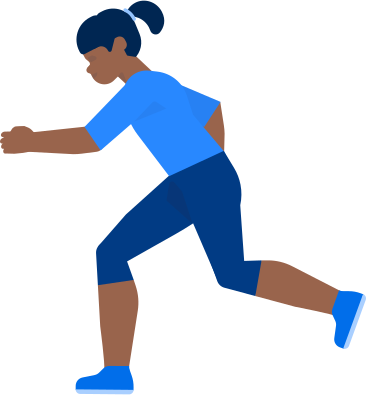 girl runs and looks down PNG, SVG