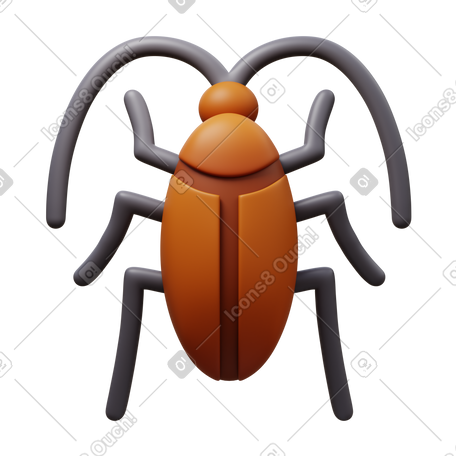 3D cockroach PNG, SVG