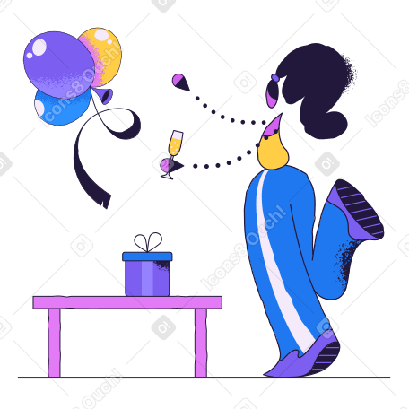 Party mood Illustration in PNG, SVG