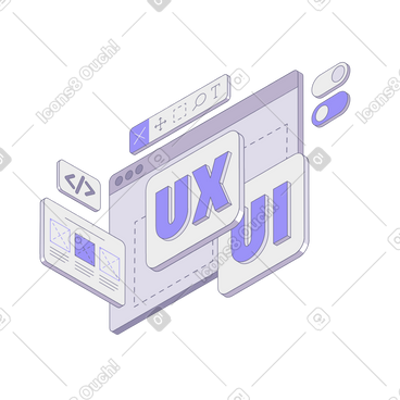 使用工具栏和网页设计界面文本为 ux/ui 写字动态插图，格式有GIF、Lottie (JSON)、AE