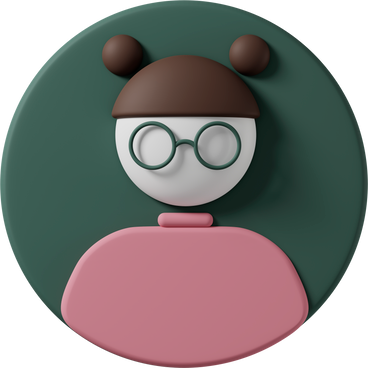 avatar girl with glasses PNG, SVG