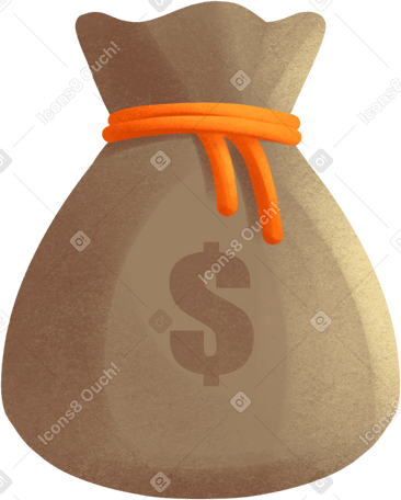 a money bag with coins в PNG, SVG