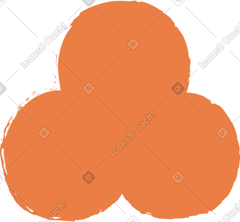 orange trefoil PNG, SVG