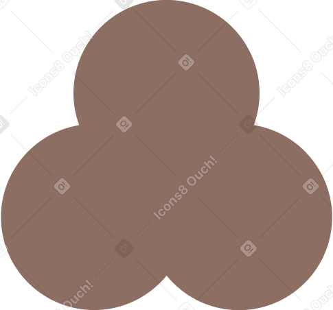 trefoil brown Illustration in PNG, SVG