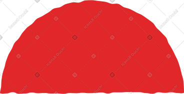 Red semicircle PNG, SVG