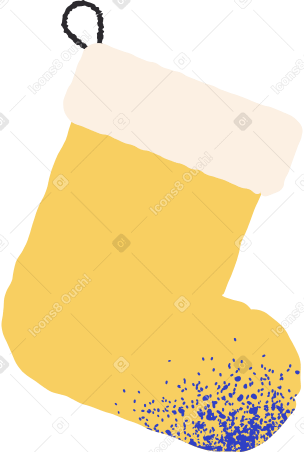 yellow stocking Illustration in PNG, SVG