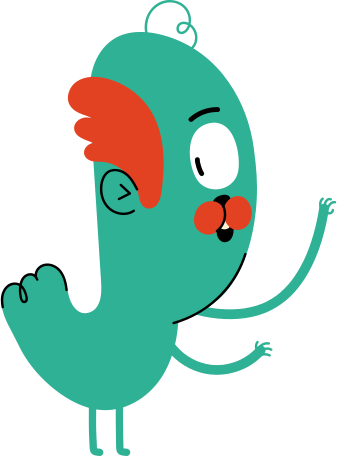 Illustration Personnage vert avec un oeil aux formats PNG, SVG