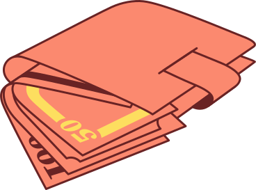wallet with banknotes PNG, SVG