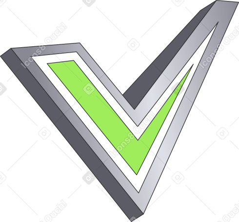 带边缘的复选标记 PNG, SVG