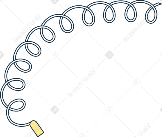 twisted telephone cord PNG、SVG