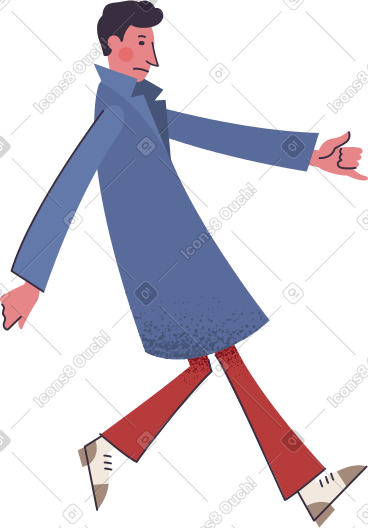 Man in coat PNG, SVG