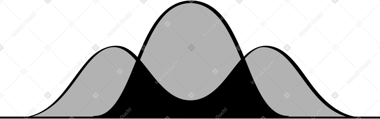 Волнистая горизонтальная диаграмма в PNG, SVG