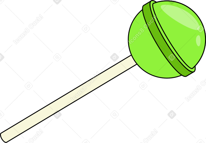 Зеленый чупа-чупс в PNG, SVG