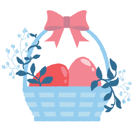Easter basket Illustration in PNG, SVG