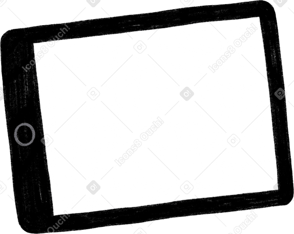 blank screen tablet Illustration in PNG, SVG