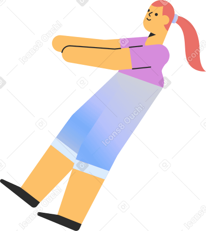 Падающая девушка в PNG, SVG