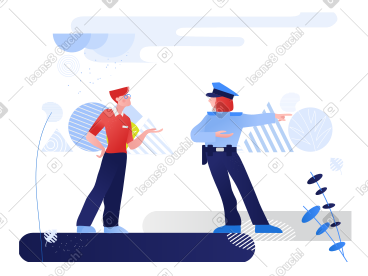 与警察交谈 PNG, SVG