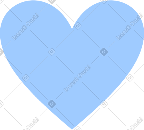 light blue heart PNG, SVG