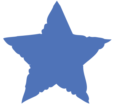 Blue star PNG、SVG