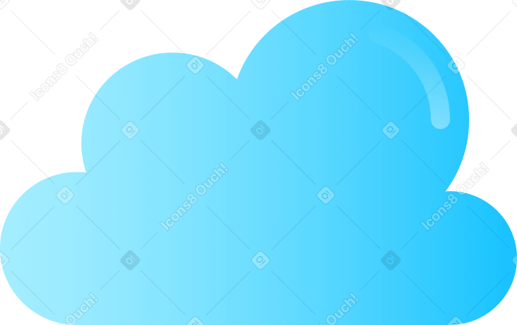 white blue gradient cloud PNG, SVG