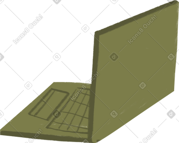 Green laptop PNG, SVG