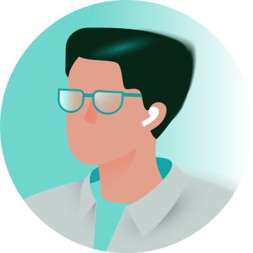 Avatar eines mannes mit brille im kreis PNG, SVG