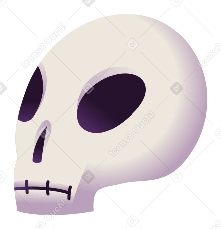 череп наклейка в PNG, SVG