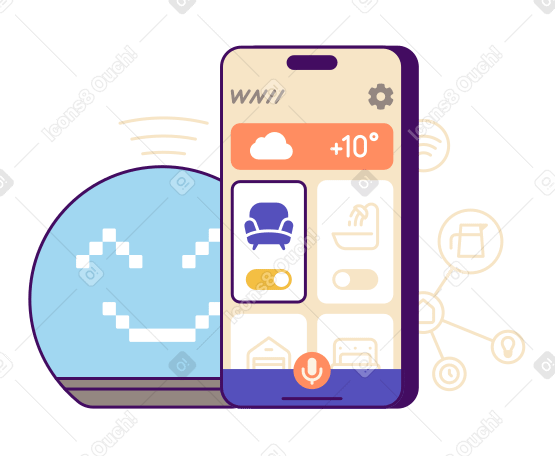 Smart home technology devices and application PNG, SVG