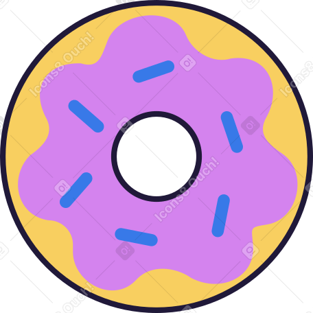 donut Illustration in PNG, SVG