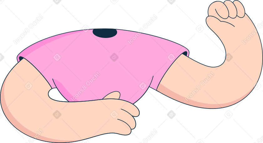 corps en t-shirt rose PNG, SVG