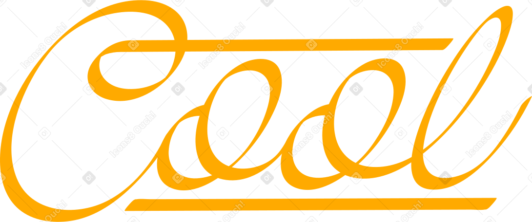 lettering cool yellow text PNG, SVG