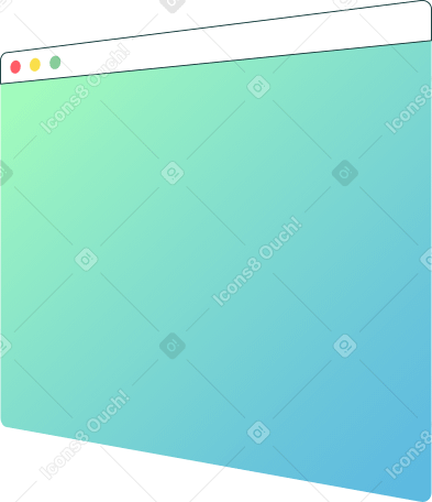 gradient browser window Illustration in PNG, SVG