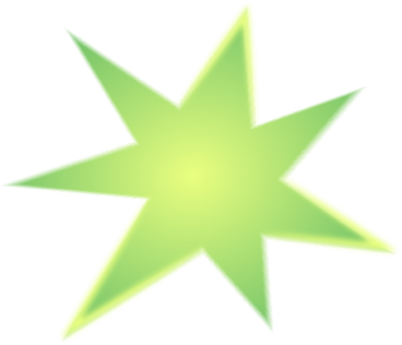 Green star PNG, SVG