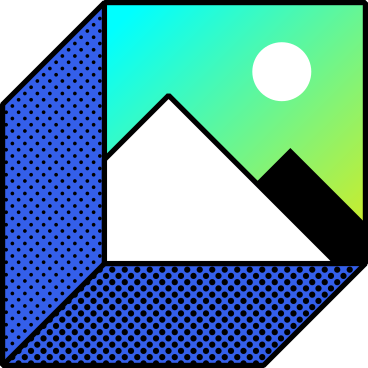 Cube avec image PNG, SVG